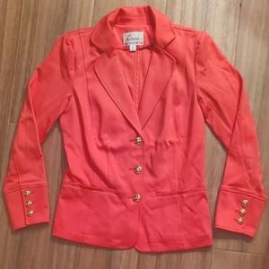 Salmon FittedbBlazer/Suit Jacket w/ Gold Buttons, size XS